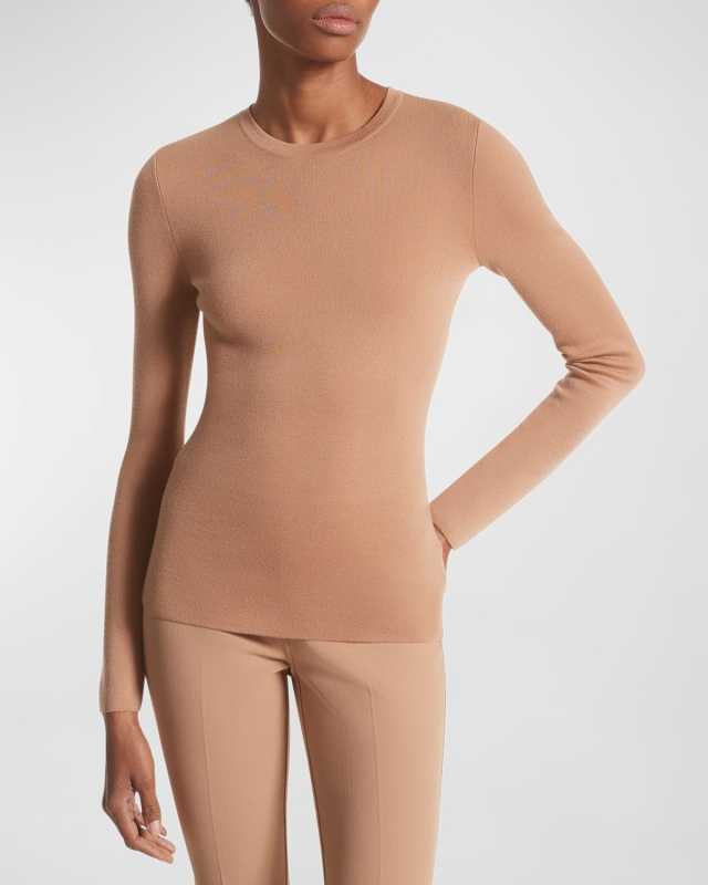 Cashmere Scoop Neck Tee Shirt